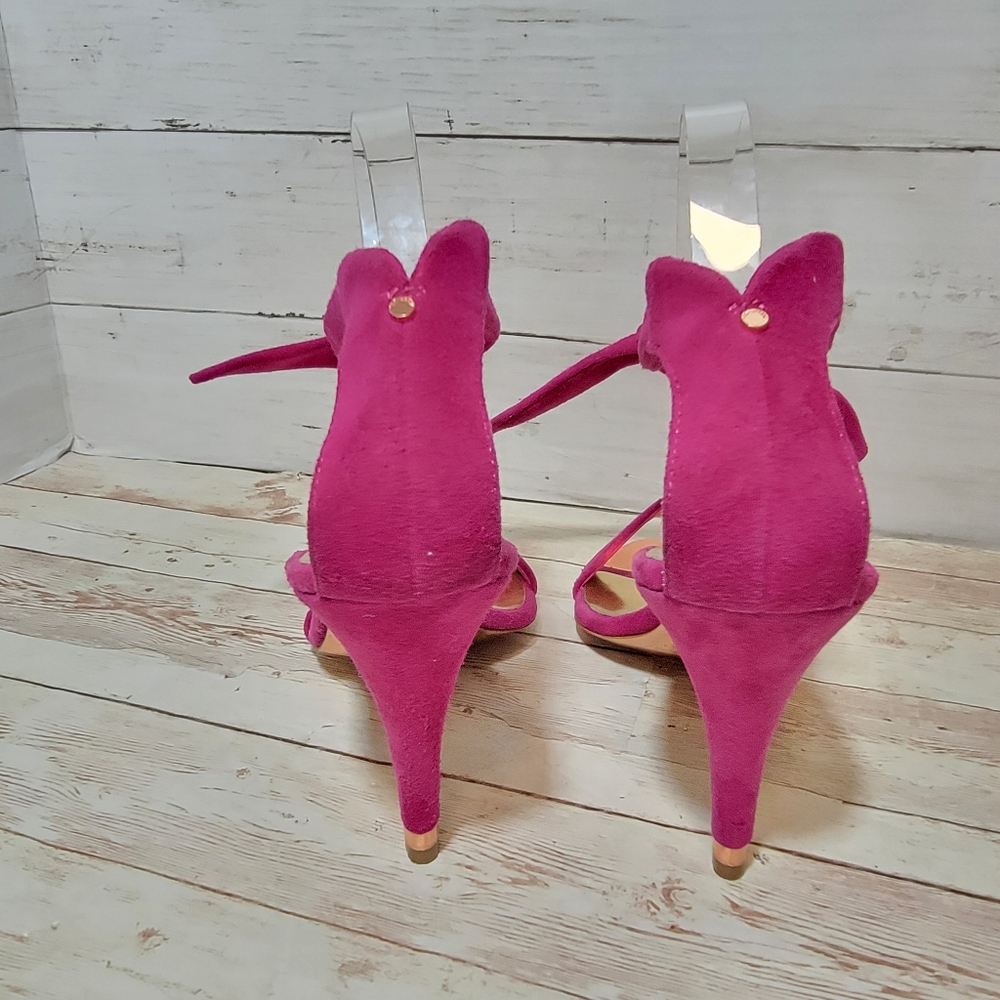 Ted Baker Sackina Ankle Tie Suede Heeled Sandals - Picture 5 of 9